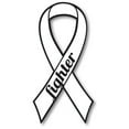 thumbnail image 1 of Magnet Me Up Support Lung Cancer Fighter White Ribbon Magnet Decal, 3.5x7 In, Vinyl Automotive Magnet, 1 of 3
