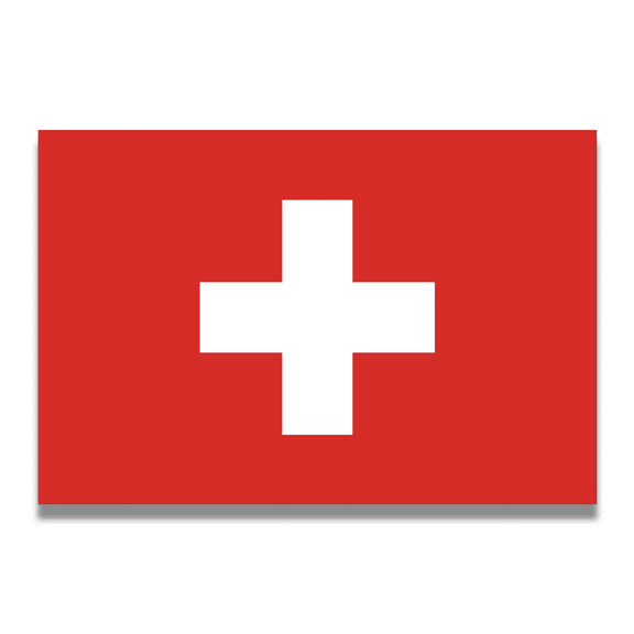 Magnet Me Up Switzerland Swiss Flag Vinyl Automotive Magnet Decal, 4x6 Inches