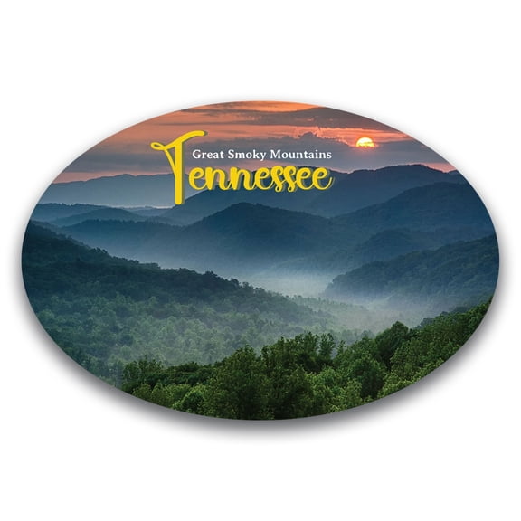 Magnet Me Up Tennessee Great Smokey Mountains State Oval Magnet Decal, 4x6 inch