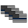 thumbnail image 1 of Magnet Me Up Thin Blue Line American Flag Vinyl Automotive Magnet, 3x5 in, 4Pk, 1 of 9