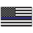 thumbnail image 1 of Magnet Me Up Thin Blue Line American Flag Vinyl Automotive Magnet Decal, 5x8 Inches, 1 of 7