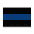 thumbnail image 1 of Magnet Me Up Thin Blue Line Vinyl Magnet Decal, 4x6 inches, Black and Blue, 1 of 8