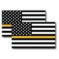 thumbnail image 1 of Magnet Me Up Thin Gold Line American Flag Vinyl Magnet, 3x5 in, 2 Pack, 1 of 7