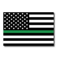 thumbnail image 1 of Magnet Me Up Thin Green Line American Flag Vinyl Magnet Decal, 4x6 In, Black, Green and White, 1 of 3