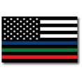 thumbnail image 1 of Magnet Me Up Thin Line Flag Vinyl Automotive Magnet, 3x5 in, Support Police, Military, 1 of 6