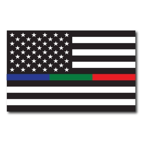 Magnet Me Up Thin Line Flag Vinyl Automotive Magnet Decal, 5x8 Inches