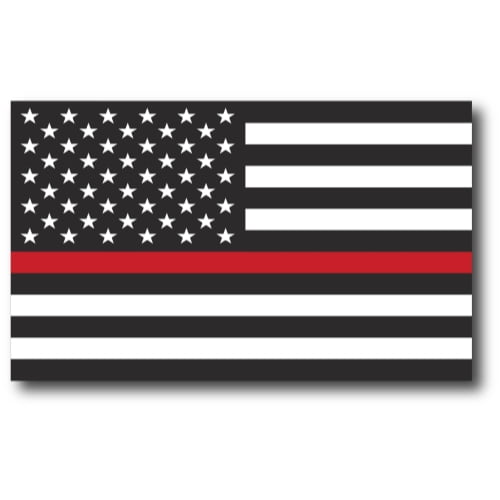 Magnet Me Up Thin Red Line American Flag Magnet Decal 3x5 Automotive Magnet