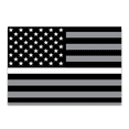 thumbnail image 1 of Magnet Me Up Thin White Line American Flag Vinyl Magnet Decal, 4x6 Inches, Black, White, 1 of 7