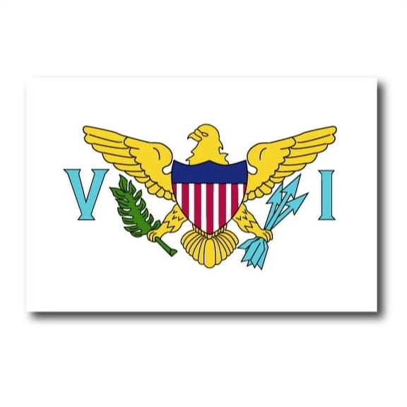 Magnet Me Up US Virgin Islands Flag Vinyl Automotive Magnet Decal, 4x6 Inches