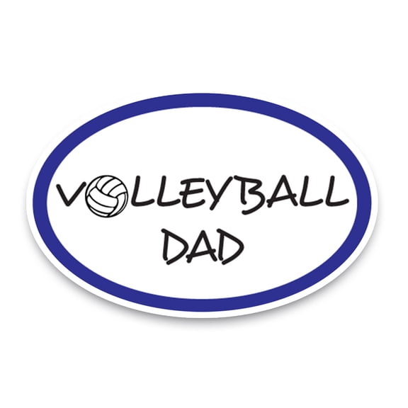 Magnet Me Up Volleyball Dad Sports Oval Magnet Decal, 4x6 In, Vinyl Automotive Magnet