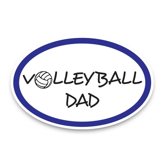 Magnet Me Up Volleyball Dad Sports Oval Magnet Decal, 4x6 In, Vinyl Automotive Magnet