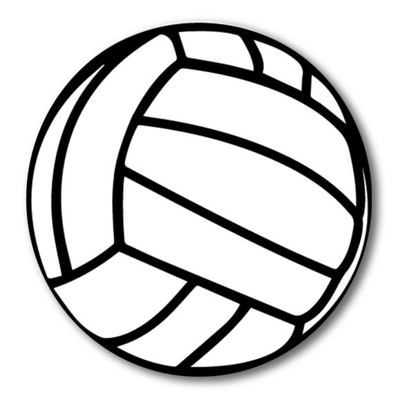Magnet Me Up Volleyball Magnet Decal, 5 Inch Round, Vinyl Automotive Magnet