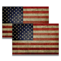 Magnet Me Up Weathered American Flag Vinyl Magnet Decal, 4x6 In, 2 PK, Red, White and Blue