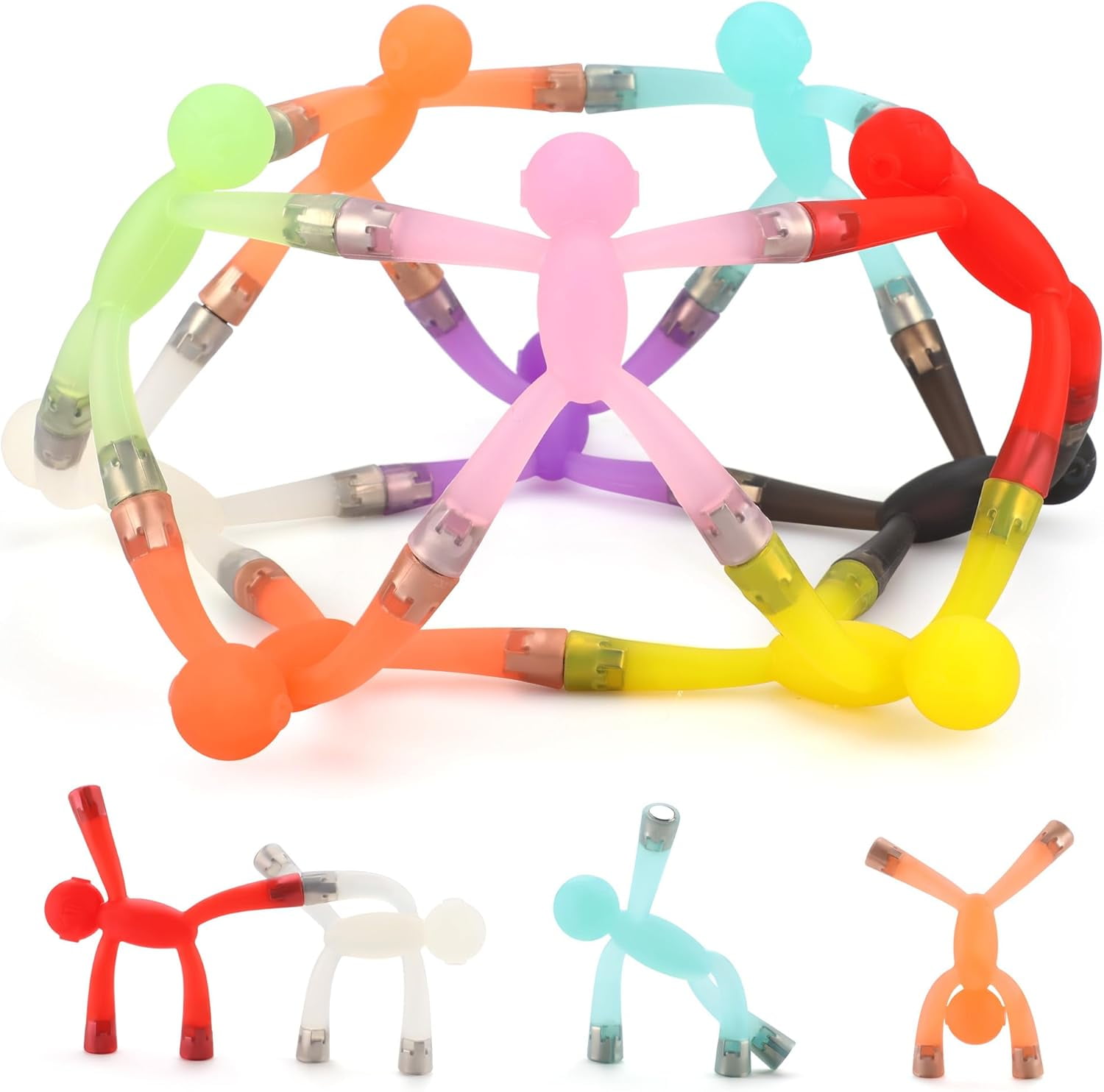 Magnet Men 10 Magnetic Travel Toys for Kids: Quiet Fidget Toys for Classroom & Fun Gift Idea