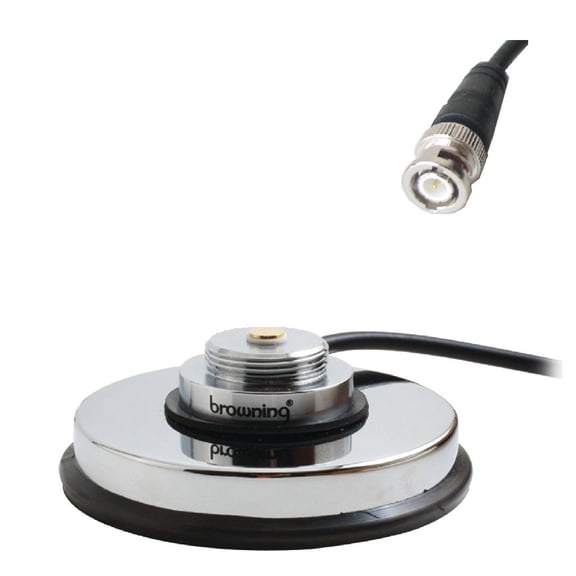 Magnet Mount 3.5" NMO With BNC Connector, Rubber Boot. For Mobile Radio Antenna. BR1030BNC