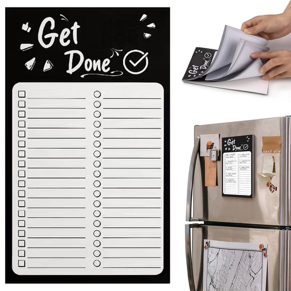 Magnet Notepads for Refrigerator,Magnetic To Do List Notepad for Grocery List,60 Sheets,7.8"×4.5"×0.21",1PC