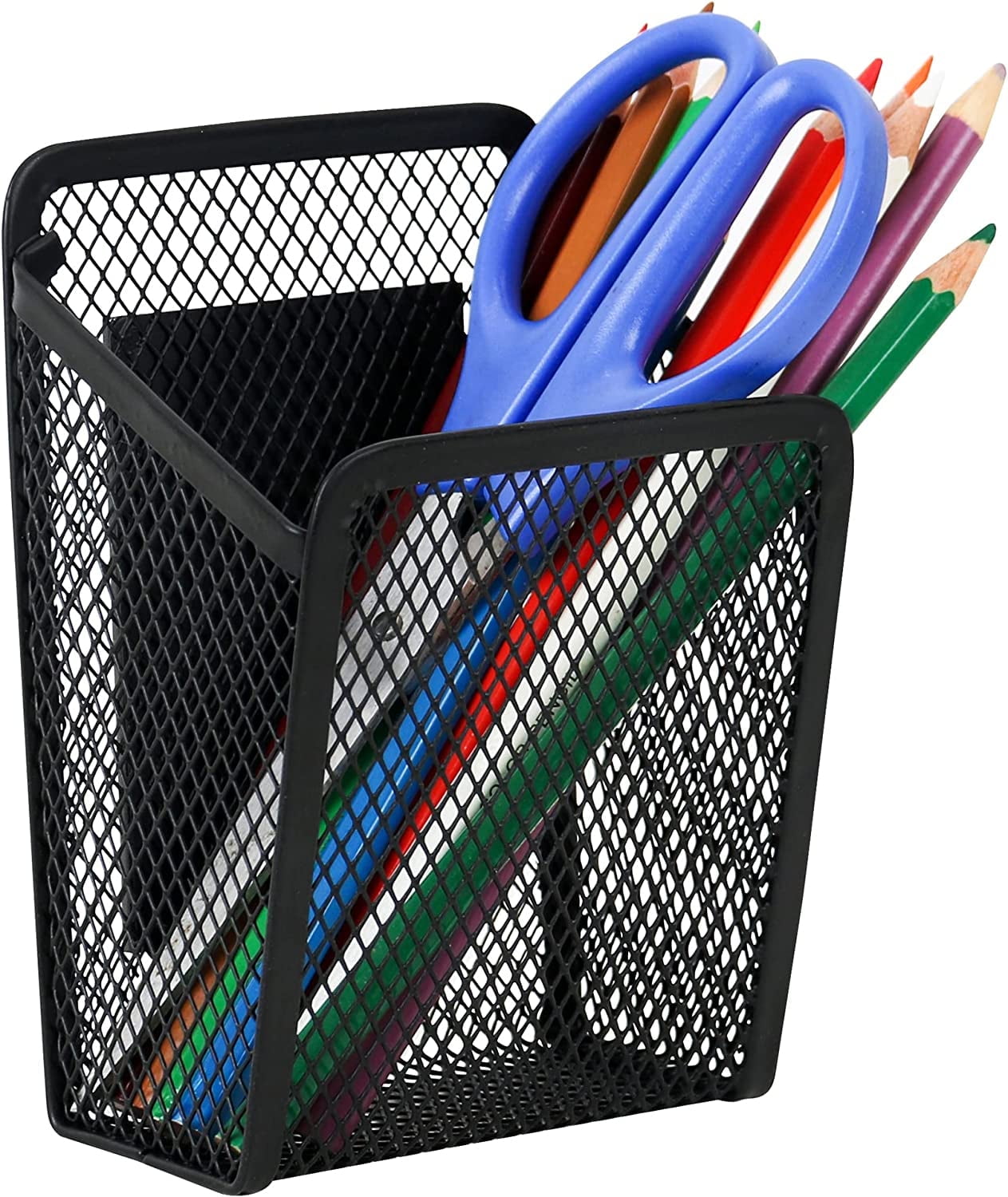 Magnet Pen Holder Magnetic Pencil Cup for Refrigerator Magnetic Locker Basket Organizer Black Mesh Magnetic Pencil Holder for Refrigerator Whiteboard Locker Walmart