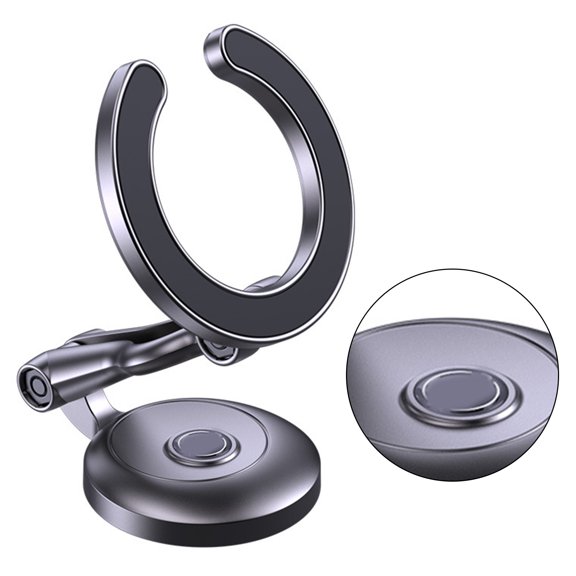 Magnet Phone Dock for Car Dashboards 360 Degree Rotation & Small Folding Designings Vehicle Phone Support Aluminum