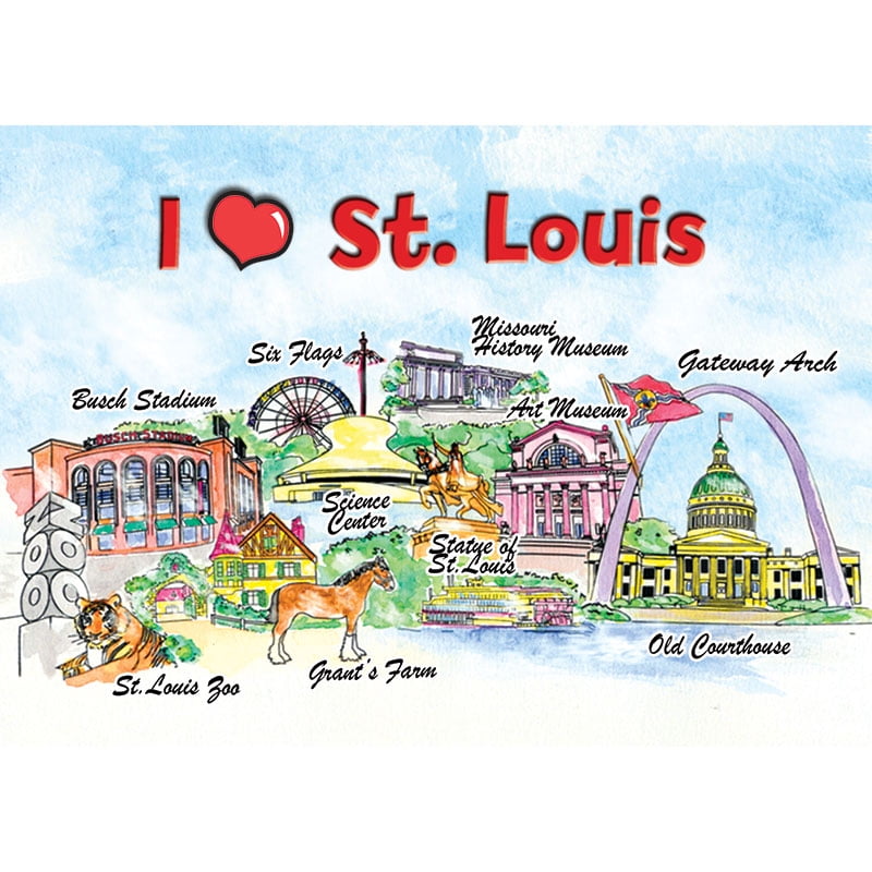 Photo 2.5 x 3.5 Watercolour Design St. Louis Missouri