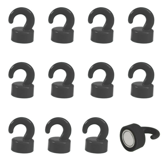 Magnet Push Pin for Whiteboard Plastic Cruise Magnetic Hooks 12 Pack Black Color