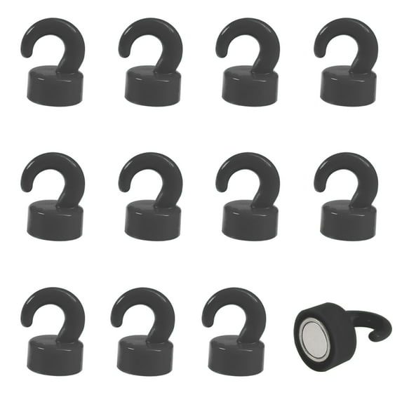 Magnet Push Pin for Whiteboard Plastic Cruise Magnetic Hooks 12 Pack Black Color