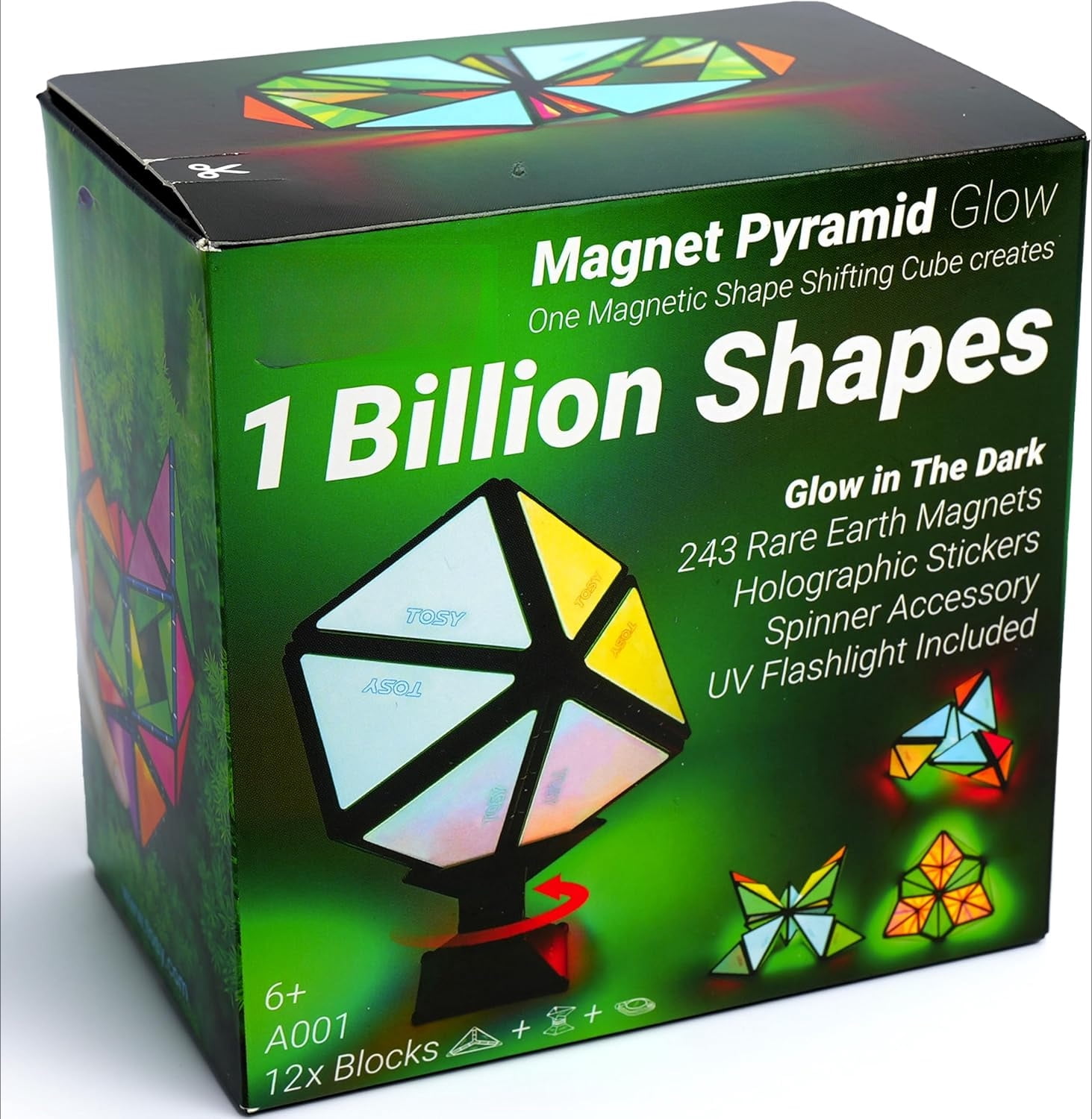 Magnet Pyramid Stone - 1 Cube Transforms into 1 Billion Shapes, 14 pcs ...