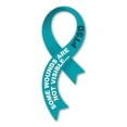thumbnail image 1 of Magnet, Ribbon Shaped Magnet, PTSD Awareness, Support, Some Wounds Not Visible (Stylized Ribbon Design), 2.5" x 6.5", 1 of 3