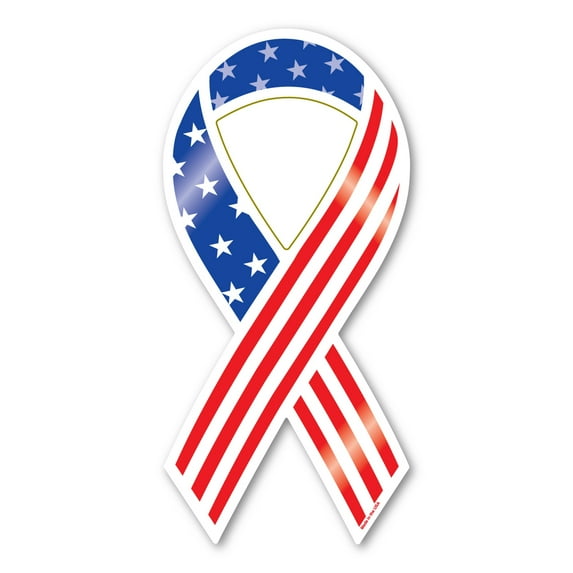 Magnet, Ribbon Shaped Magnet, United States Flag Ribbon, USA, 3.75" x 8"