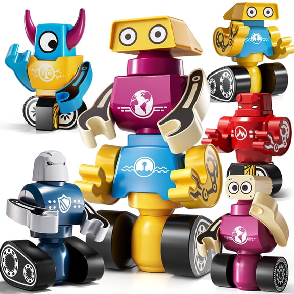 Magnet Robot Building Toys Monsters Stacking Building Blocks Set Creative Learning 36 Pieces