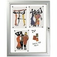 thumbnail image 1 of Magnet Showboard 4 x (8-1/2" x 11") Capacity Silver Aluminum Frame, Single Key, Weatherproof, 1 of 10