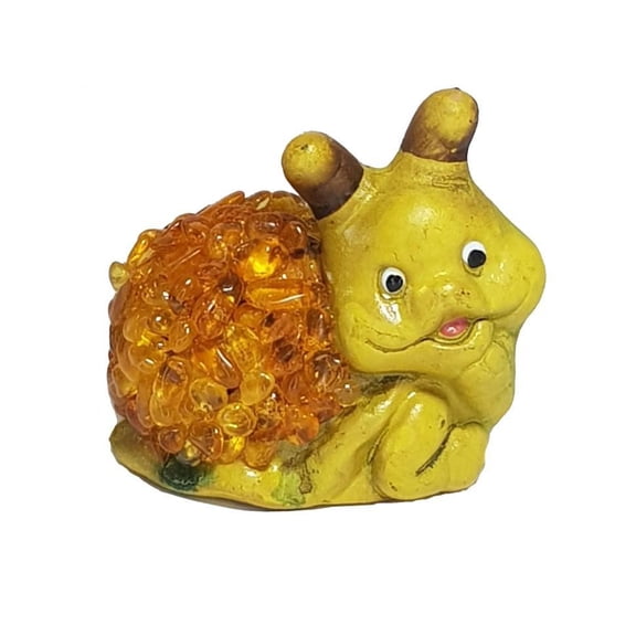 KIZIMA Handmade Natural Baltic Amber Snail Magnet, Fridge Decor Souvenir, Made in USA