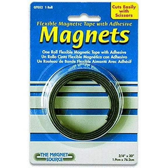 Master Magnetics Magnetic Tape 07052 - Flexible Magnet Tape - 1 Roll, 0.75 in x 30 in
