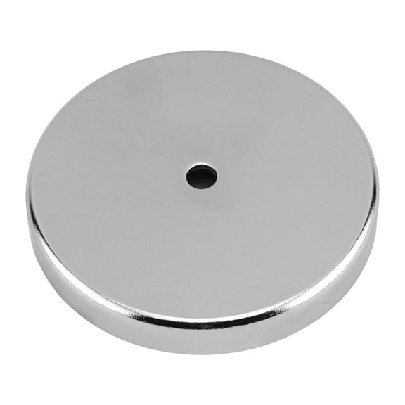 Master Magnetics Round Base Magnet 07223 - 95 lb Pull Strength - Chrome Finish, Multicolor