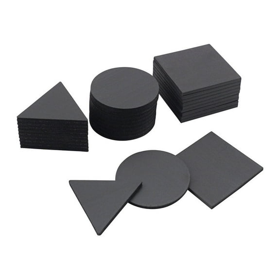Master Magnetics Black Assorted Magnetic Shapes (30-Pack) 07257