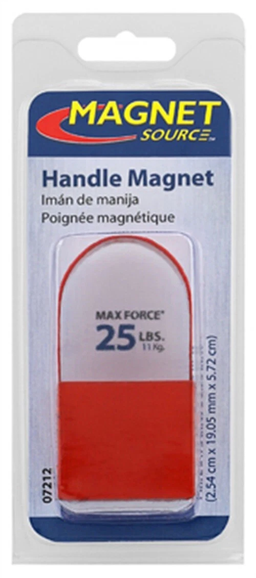 Magnet Source 1 In. L X .75 In. W Red Ceramic Handle Magnet 25 Lb. Pull 1 Pc
