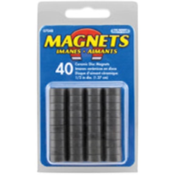 The Magnet Source Magnet Ceramic Disc 1/2" 40pc