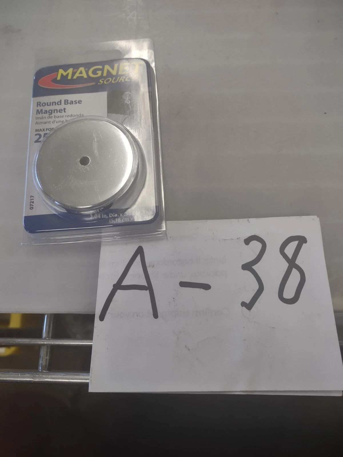 Magnet Source 2" Round Magnet 25 Lb 07217 Base Magnet Ships From North Carolina