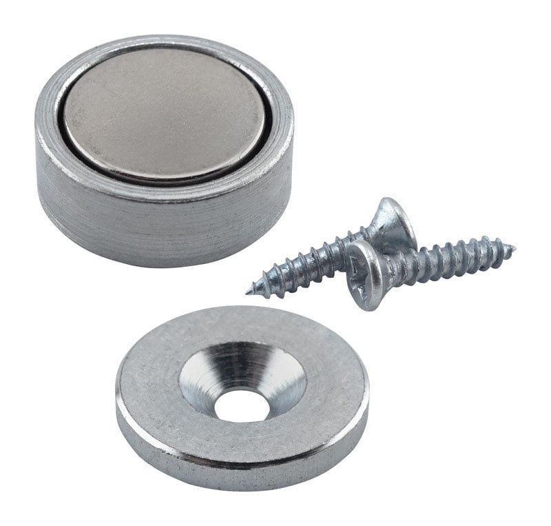Silver Neodymium Super Latch Magnets with 16 lb Pull Capacity