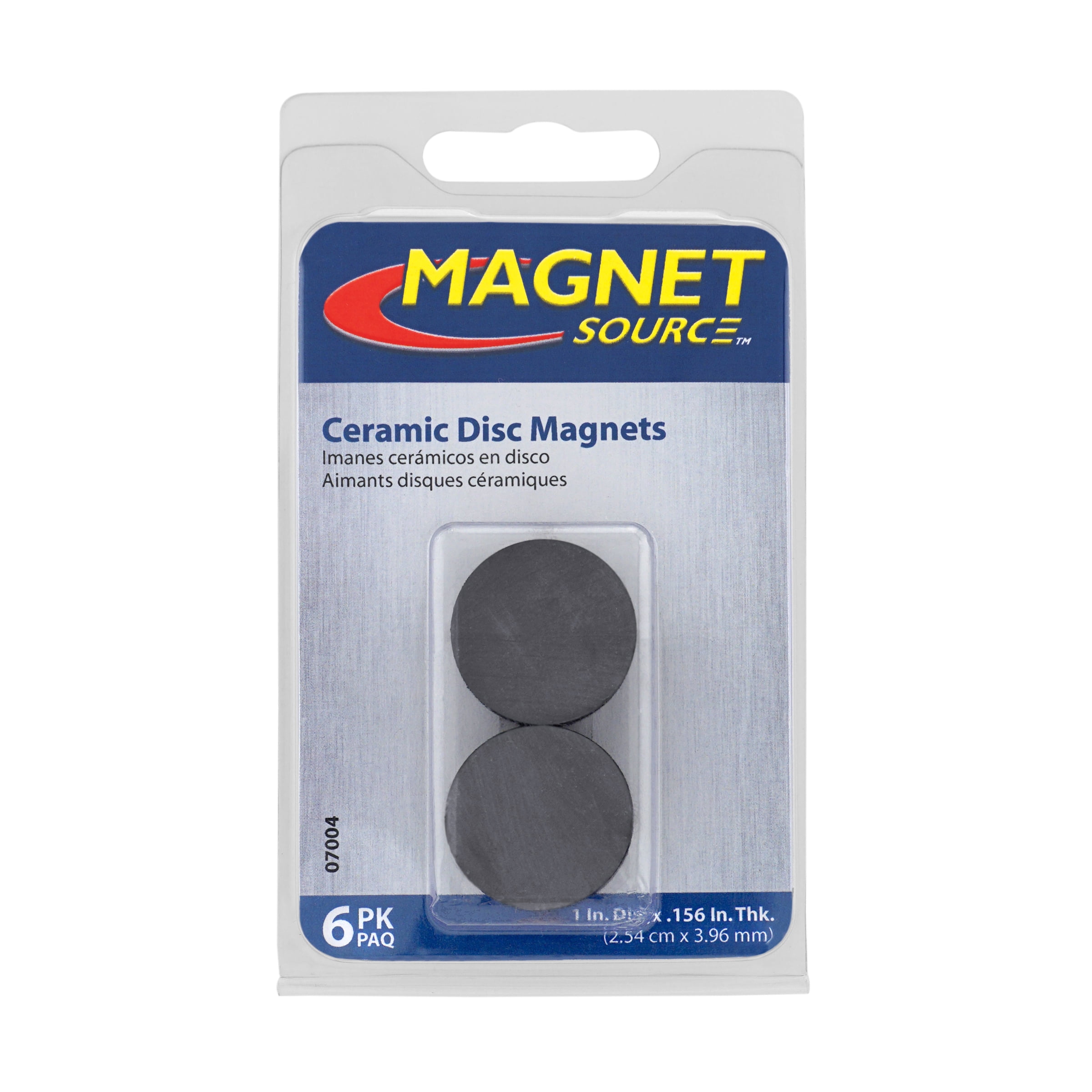 THE MAGNET SOURCE Master Magnetics Ceramic 1 in. Magnetic Discs (6-Pack) 07004