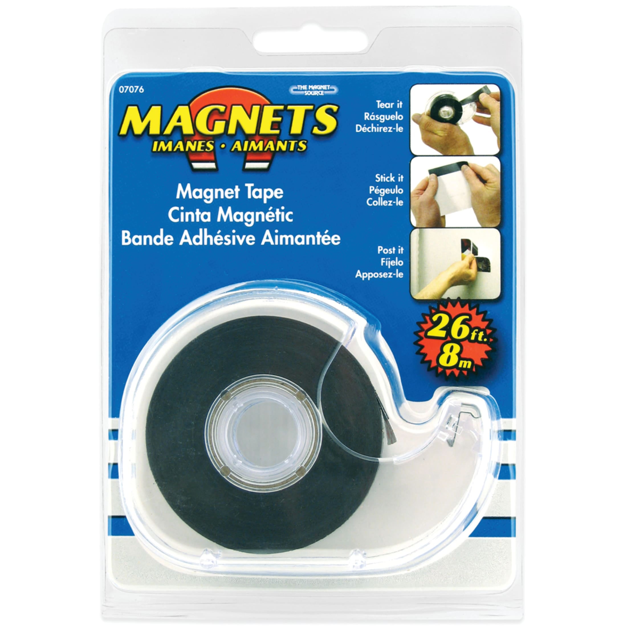 Magnet Source 0.75 in. x 312 in. Black Magnetic Tape Dispenser