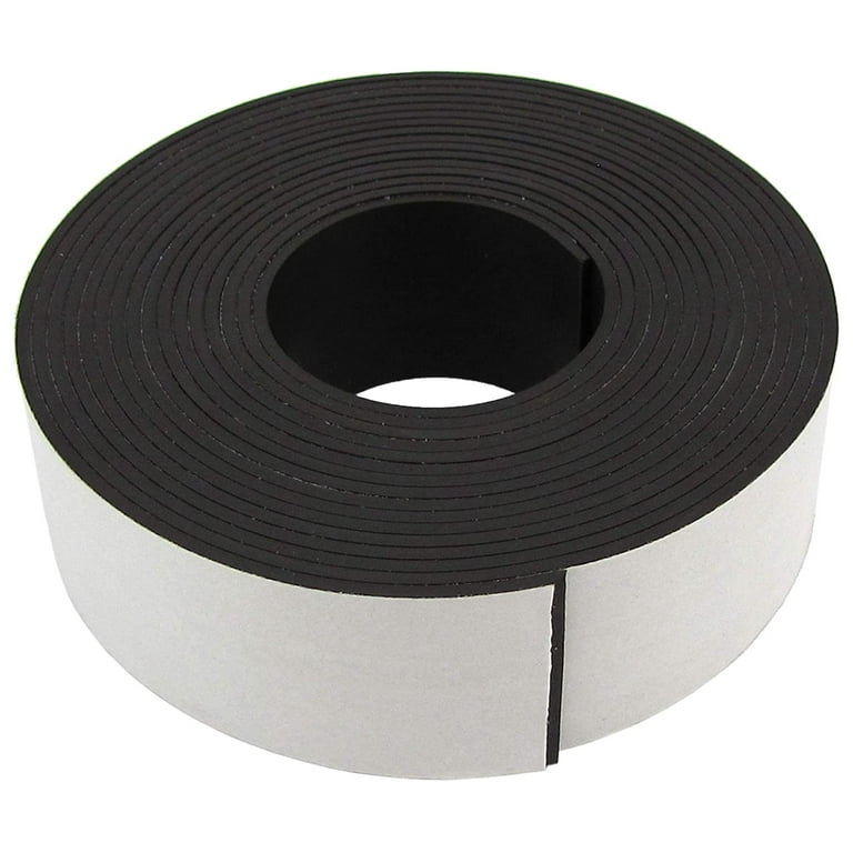 MAGNETIC ROLL STOCK, .06 Thick, Self Adhesive Magnet, Size W x L x  Thickness: 1 x 100' x .06, Pack: 100' Roll