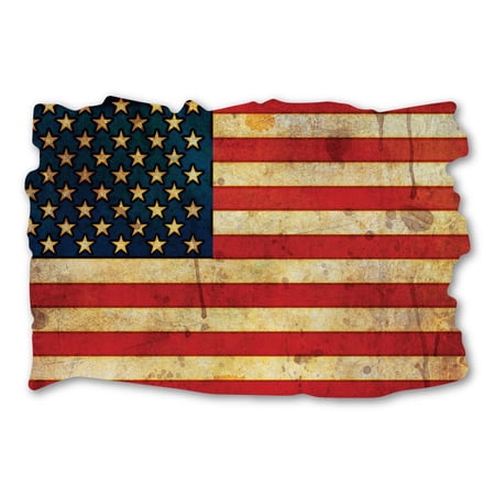 Magnet, United States Flag Magnet (Grunge Look Design), 4.5" x 3"