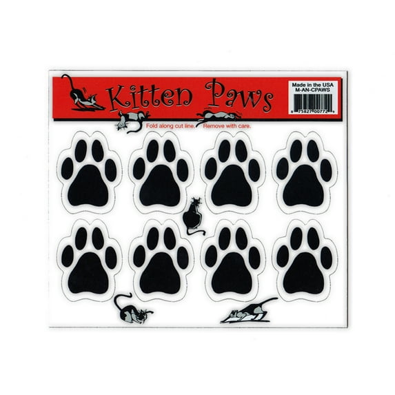 Magnet Variety Pack (8 Magnets) - Cat Paws (Kitty, Kittens) - Refrigerators, Cars, Mailboxes, Decoration - 1.25" x 1.5" (Each Paw)