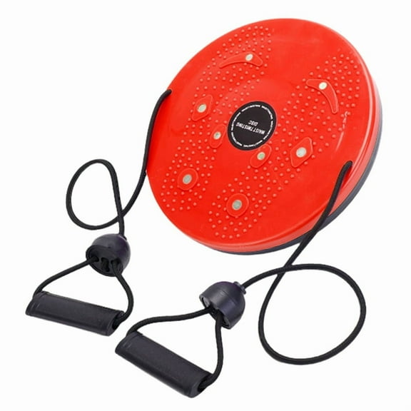Magnet Waist Twisting Disc Fitness Balance Board Weight Lose Trainer Magnetic Massage Wriggling Plate Gym Twister Red,1 * Twist Waist Disc (with Pull Rope),Red