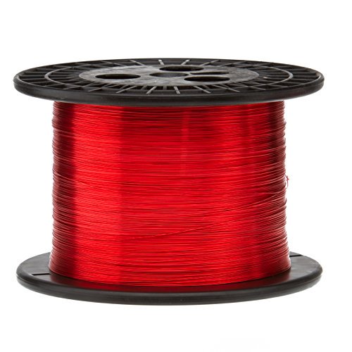 Magnet Wire, Enameled Copper Wire, 23 AWG, 10 Lbs, 6337' Length, 0.0236" Diameter, Red$$Tools & Hardware Other