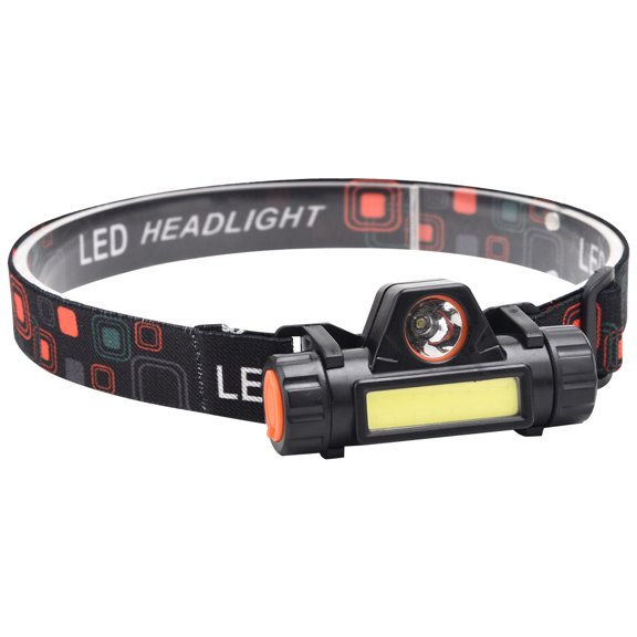 Magnet headlight head-mounted lighting strong light camping mountaineering USB charging near and far light night fishing headlight-Single headlight