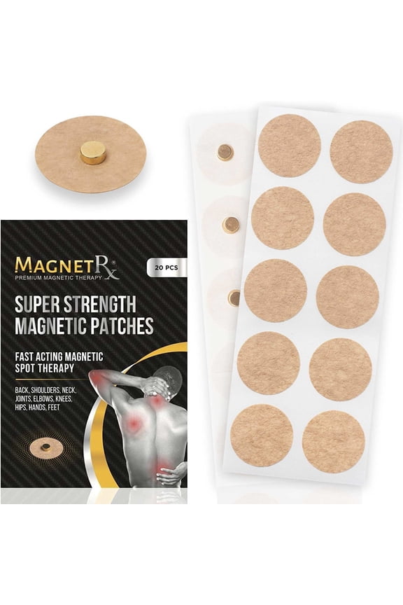 Magnetic Acupressure Patches - 3,500 Gauss Ultra Strength Healing Magnets for The Body - Acupressure Magnets Patch (20 Pack)
