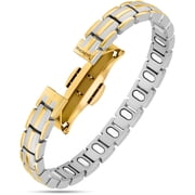 MagnetRX  Magnetic Bracelets for Women - EllipseMAX 5X Strength 5,000 Gauss Magnets - Premium Titanium Womens Magnetic Bracelet & Adjustable Length Silver/Gold