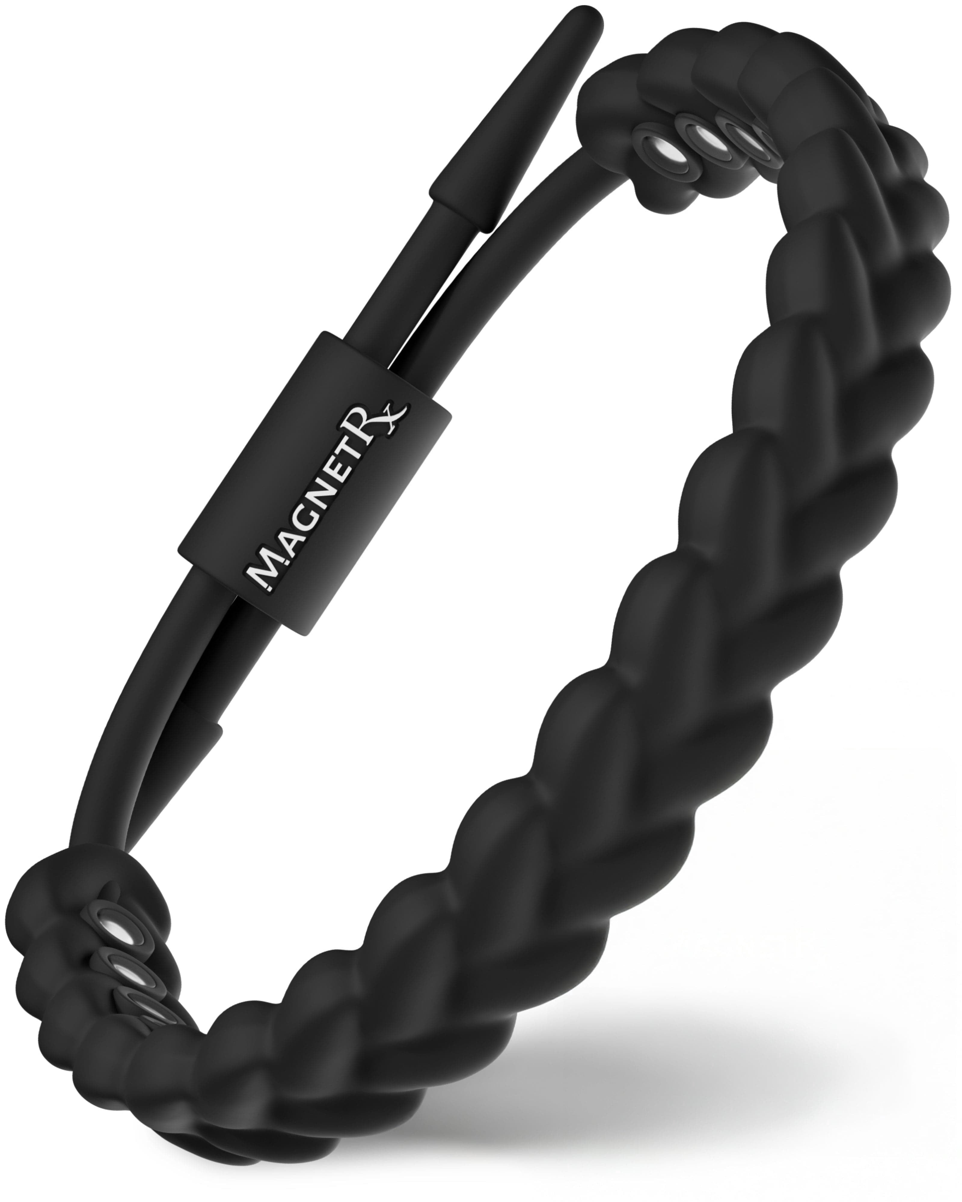 MagnetRX® Magnetic Sports Bracelet for Men – Ultra Strength Magnetic Balance Bracelet for Men & Women with Adjustable Clasp – Waterproof & Sweatproof Silicone Golf Bracelets for Everyday Wear