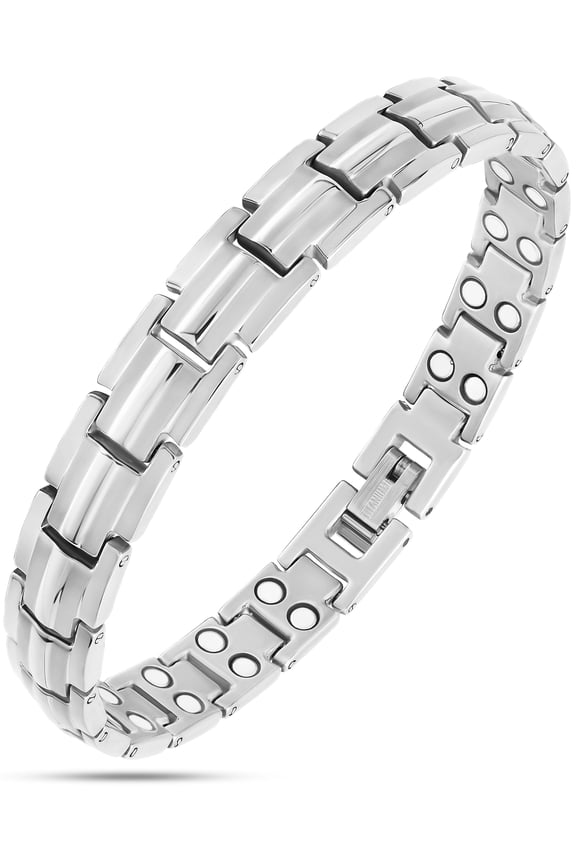® Women's Bracelet - Titanium Bracelets for Women - Adjustable Length with Sizing Tool (Silver)